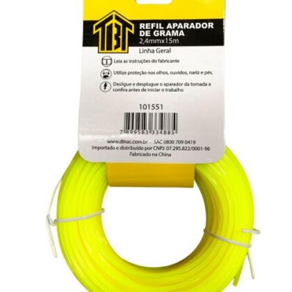 REFIL AP GRAMA NYLON PA66 1,6MMx15M AMARELO TBT
