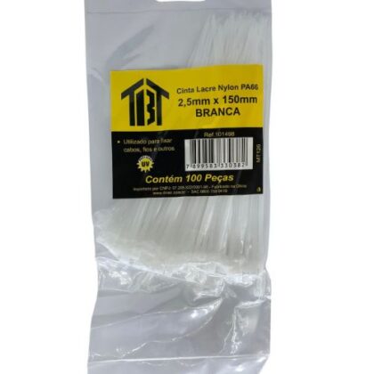 CINTA LACRE 3,6x300 BRANCA NYLON PA66 TBT