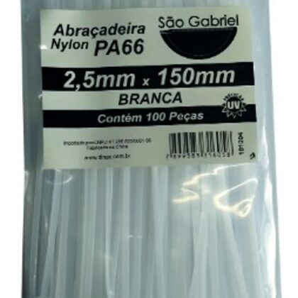 CINTA LACRE 2,5x100 BRANCA NYLON PA66 TBT