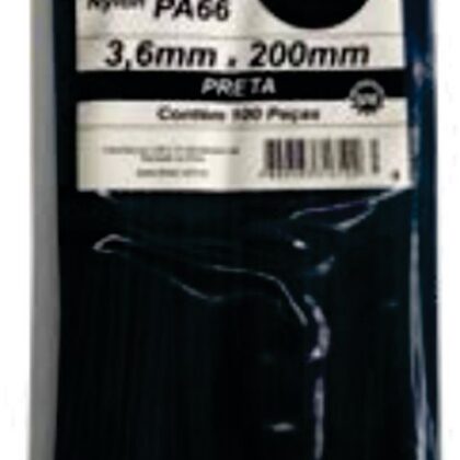 CINTA LACRE 2,5x150 PRETA NYLON PA66 TBT