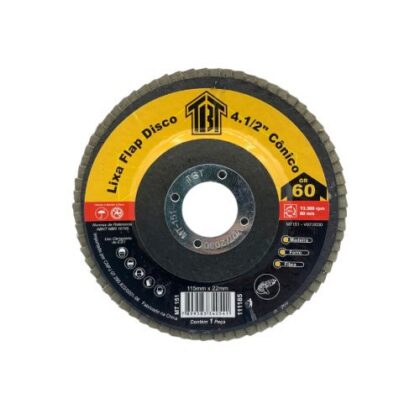 LIXA FLAP DISCO 4,5 CONICO OX ALUM GR 060 TBT