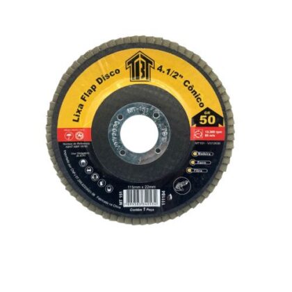 LIXA FLAP DISCO 4,5 CONICO OX ALUM GR 050 TBT