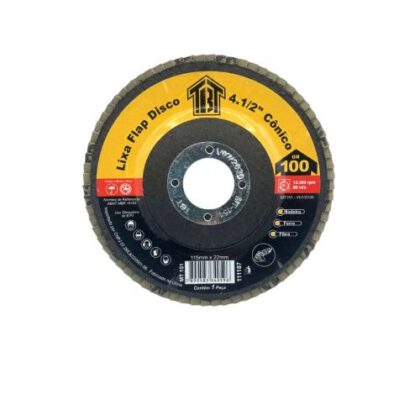 LIXA FLAP DISCO 4,5 CONICO OX ALUM GR 100 TBT