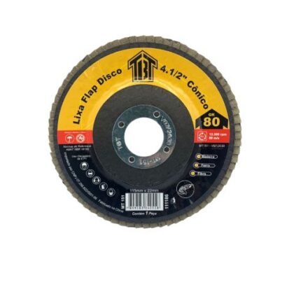 LIXA FLAP DISCO 4,5 CONICO OX ALUM GR 080 TBT