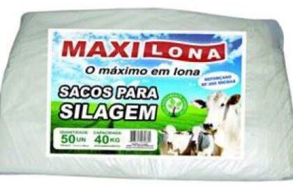 SACO SILAGEM 40kg BRANCO 51x110cm MAXILONA(50)