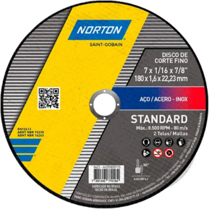 DISCO CORTE MET STANDARD 7(180x1,6x22) NORTON