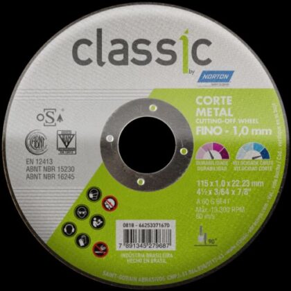 DISCO CORTE MET CLASSIC AR102 4,5(115x1,6x22) NORTON