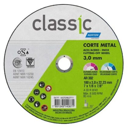 DISCO CORTE MET CLASSIC AR302 7(180x3,0x22) NORTON