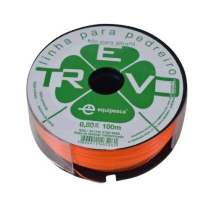 LINHA NYLON PEDREIRO 0,80mm(100m) LARANJA TREVO EQUIPESCA