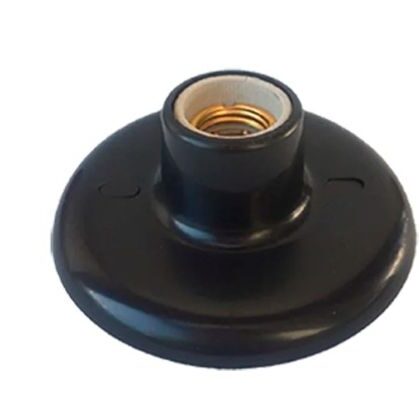 PLAFONIER BASE OPL C/PORC 100W PRETO