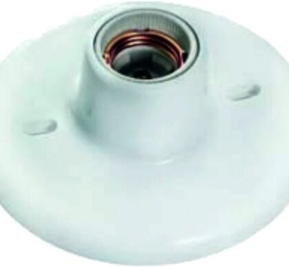 PLAFONIER BASE OPL C/PORC 100W BRANCO