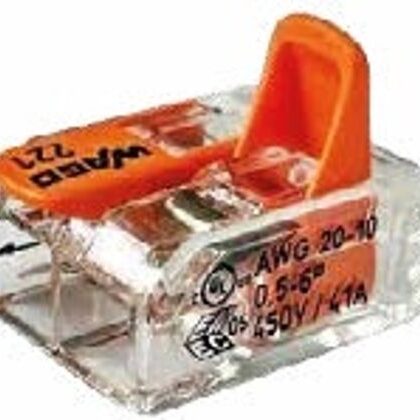 CONECTOR EMENDA 2 FIOS ATE 4,0mm 221-412 WAGO