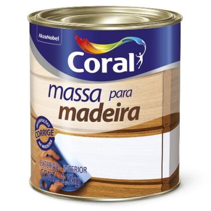 MASSA PARA MADEIRA CORALIT 900ml (1,5Kg)