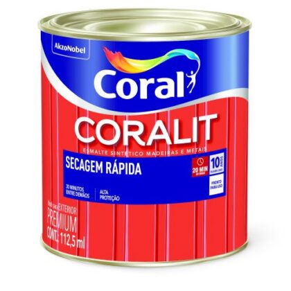 TINTA ESM CORALIT BRANCO PRETO 112,5ml AMOSTRA