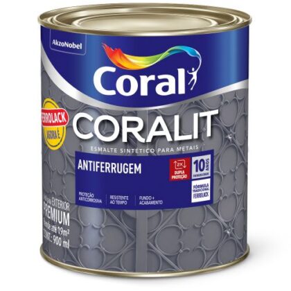 TINTA ESM CORALIT FERROLACK CINZA 900ml