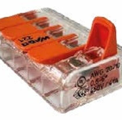 CONECTOR EMENDA 5 FIOS ATE 4,0mm 221-415 WAGO