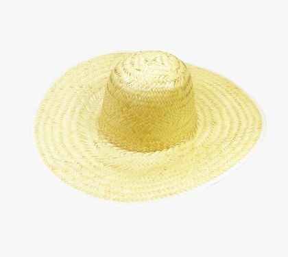 CHAPEU PALHA BRASILIA ABA ORLADA 13cm PATRIARCA