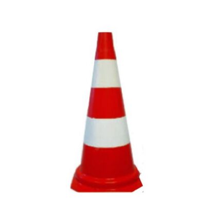 CONE 50cm LARANJA E BRANCO PLASTCOR