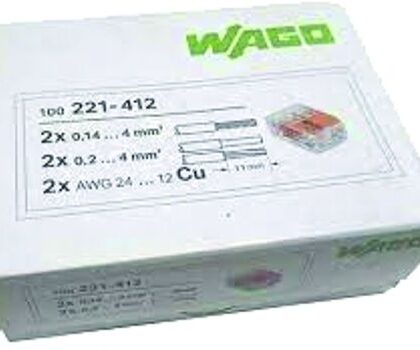 CONECTOR EMENDA INLINE 1 FIO ATE 4,0mm (2PCS) 221-2411 WAGO