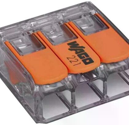 CONECTOR EMENDA 3 FIOS ATE 4,0mm (4PCS) 221-413 WAGO