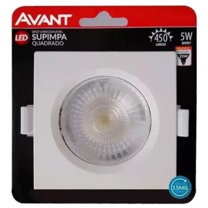 SPOT LED QUAD 05W 4000K DIREC BIV AVANT