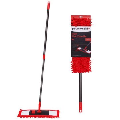MOP FLAT CHENILE RODO CHATO 44cm CABO ACO POWERMAID