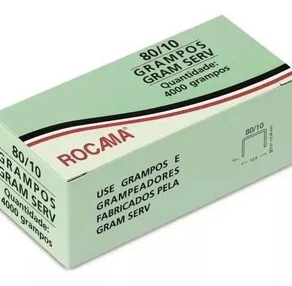 GRAMPO TAPECEIRO GALV 80/10 (4000 grampos) ROCAMA