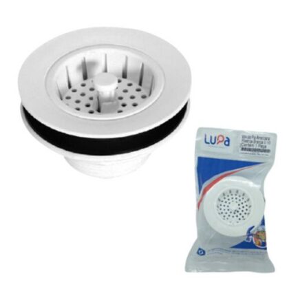 VALVULA PIA AMERICANA PLASTICA BRANCA 3.1/2 LUPA