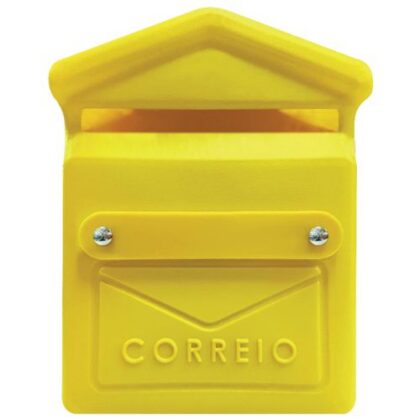 CAIXA CORREIO PORTAO/GRADE PVC AMARELA (25X20X10) UNIFORTTE