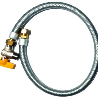 GAS LIG MALHA ALUM 3/8x1,25m AR DAKO C/VALV ESFERA 90° MULTIFLEX