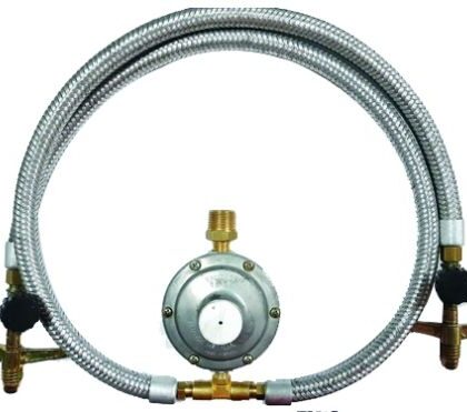 CONJUNTO GAS 2x P13 LIG MALHA ALUMINIO REG 5Kg/hx0,50cm MULTIFLEX