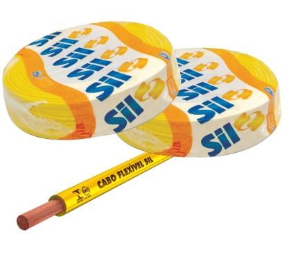 FIO CABO FLEX 750V  2,5mm AMARELO SIL(100m)