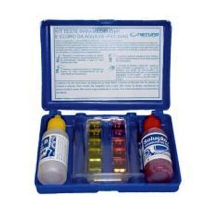 KIT DE TESTE PH E CLORO PISCINA COMPLETO NETUNO