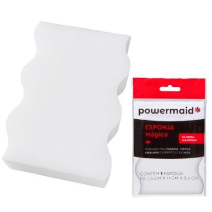 ESPONJA MAGICA BRANCA 11cm x 7,5cm POWERMAID