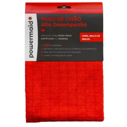 PANO CHAO ALTO DESEMPENHO 70cm x 50cm VERMELHO POWERMAID