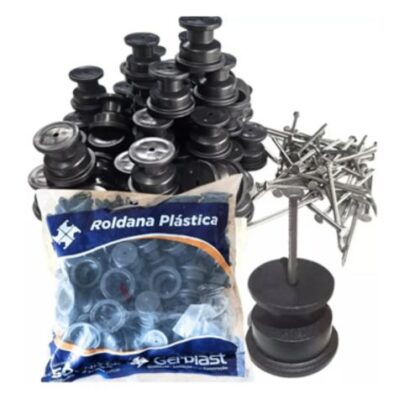 ISOLADOR ROLDANA PVC 36 C/PREGO (50) GERPLAST