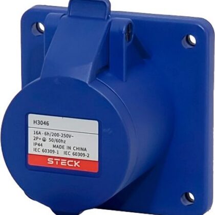 TOMADA EMB TRITON 2P+T 16A 200/250V 6H AZ H3046  STECK