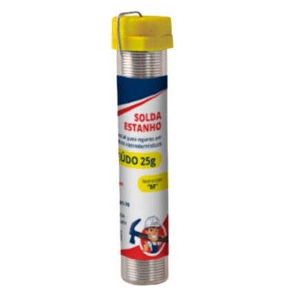 SOLDA ESTANHO TUBINHO AMARELO 25g LUPA