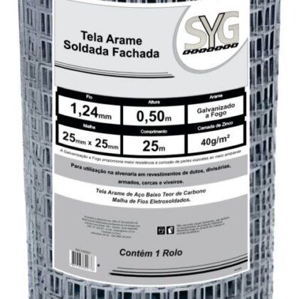 TELA GALV FOGO FACHADA F1,24(25X25) 1,0x25m SYG