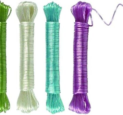 CORDA REVESTIDA P/ VARAL 15m MOR
