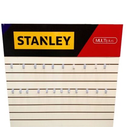 EXPOSITOR CANALETADO 2.13X1.36 C/50 GANCHOS STANLEY MKT