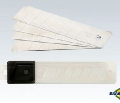 LAMINA P/ESTILETE 18mm LARGA (10)  8602 BRASFORT