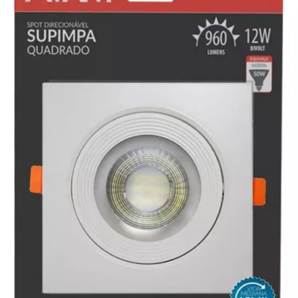 SPOT LED QUAD 12W 3000K DIREC BIV AVANT