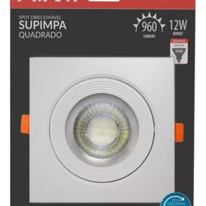 SPOT LED QUAD 12W 4000K DIREC BIV AVANT
