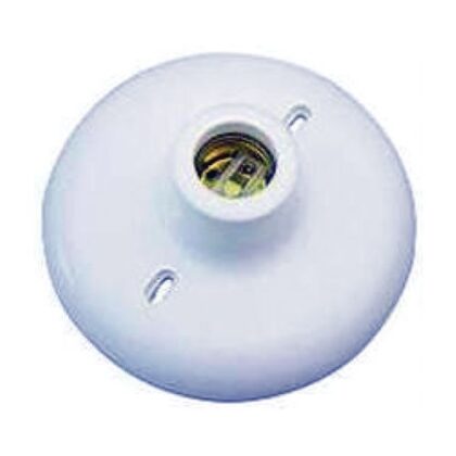 PLAFONIER BASE ILUMI C/PORC 100W  BRANCO 180931