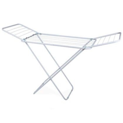 VARAL CHAO C/ABAS ACO 144x49x89cm SLIM BRANCO MOR