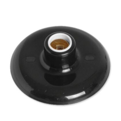 PLAFONIER BASE ILUMI C/PORC 100W PRETO 180831