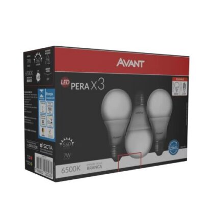 LAMP LED 15W PACK 3UN 6500K 1300lm A65 E27 BIV AVANT
