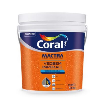 VEDBEM IMPERALL BRANCO 3,6KG GL PLAS CORAL MACTRA
