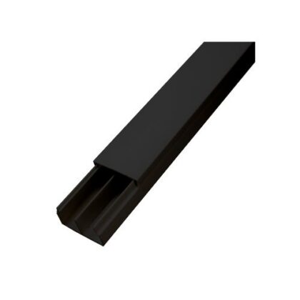 CANALETA SISTEMA ILUMI 20x10 C/ADESIVO C/DIV PRETA 64091DF